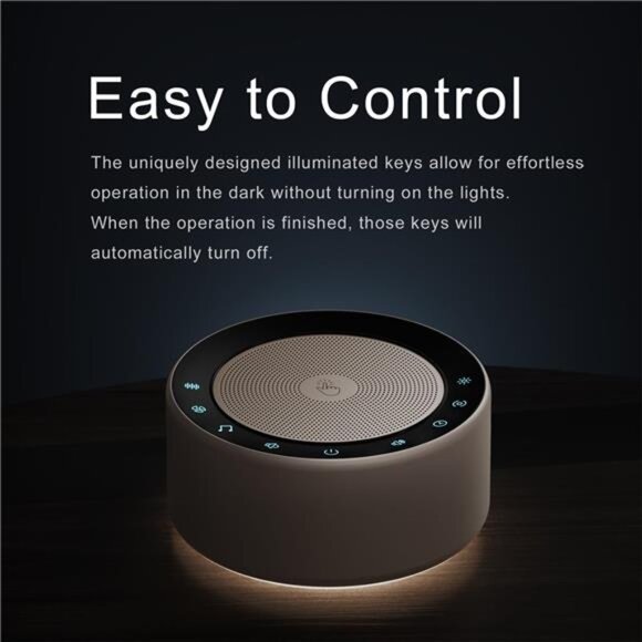 White Noise Sound Machine with Nursery Lamp, Mood Lighting, 7 Colour - Picture 5 of 7